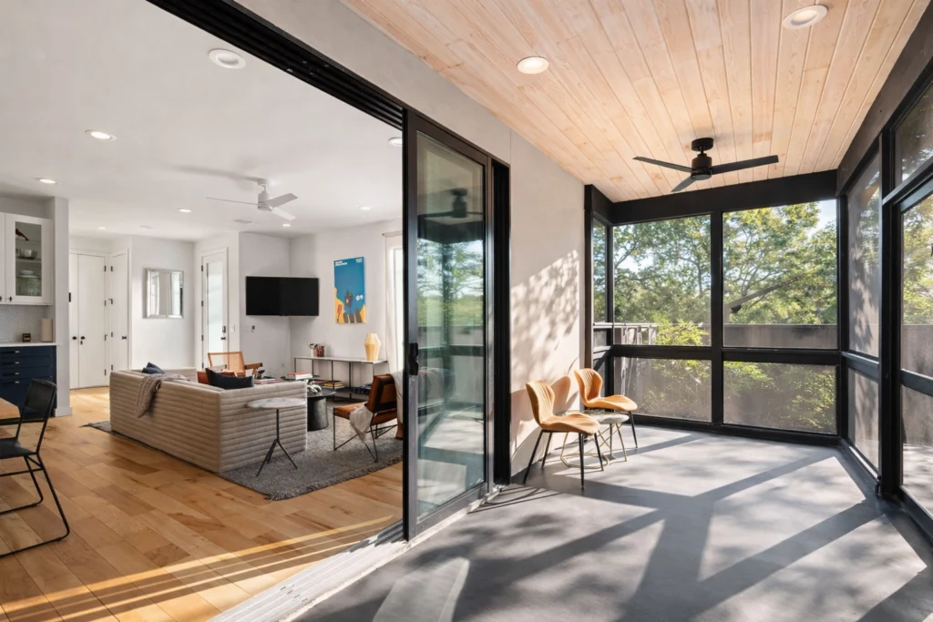custom home with porch in Austin, TX