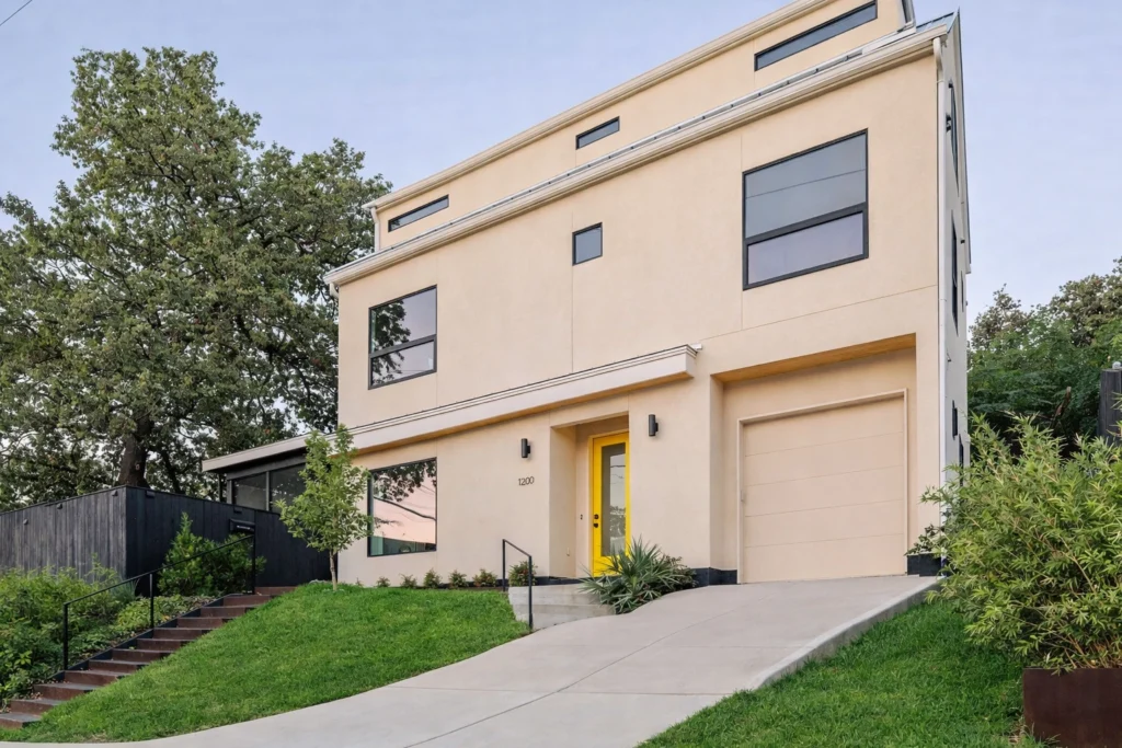 Contemporary residential construction project in Central Austin