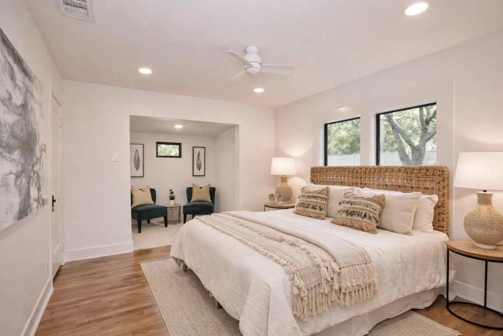 primary bedroom remodel in Austin
