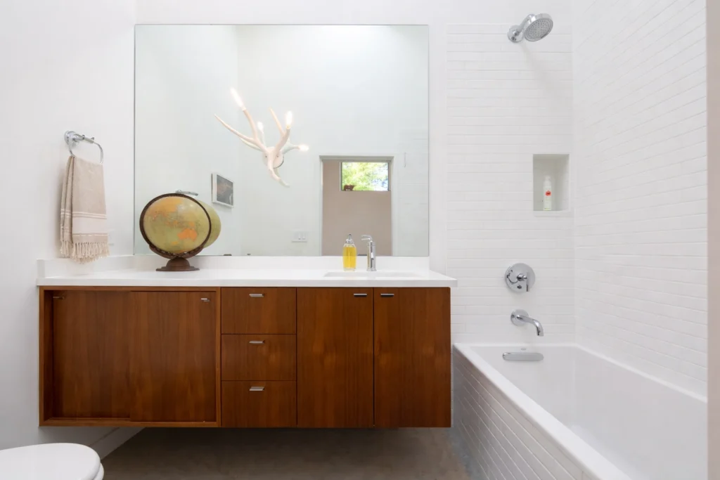 walnut bathroom vanity