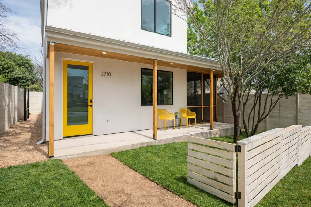 Contemporary residential construction project in Austin, Texas